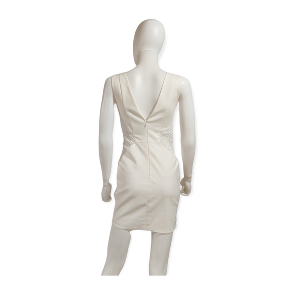 TOBI Body-Con Deep V-Neck Mini Dress White S - Picture 8 of 11